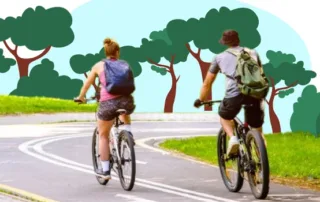 couple-riding-bikes-outside