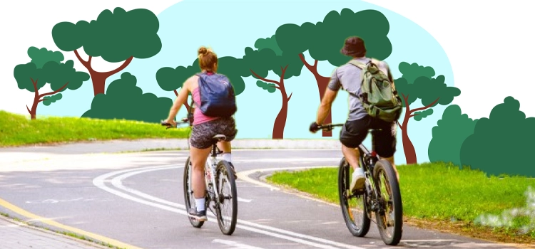 couple-riding-bikes-outside