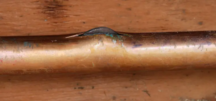 burst frozen water pipe in home