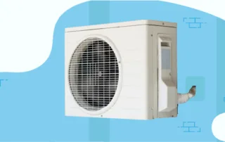 heat pump outside a home