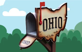 mailbox in the shape of ohio outside