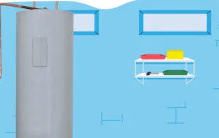 water heater in a basement