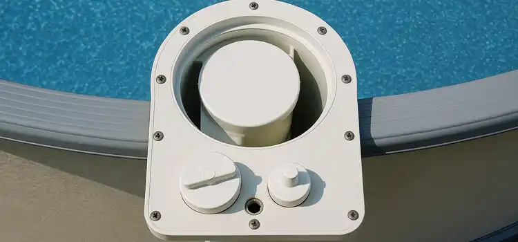 above ground pool with plugged plumber lines
