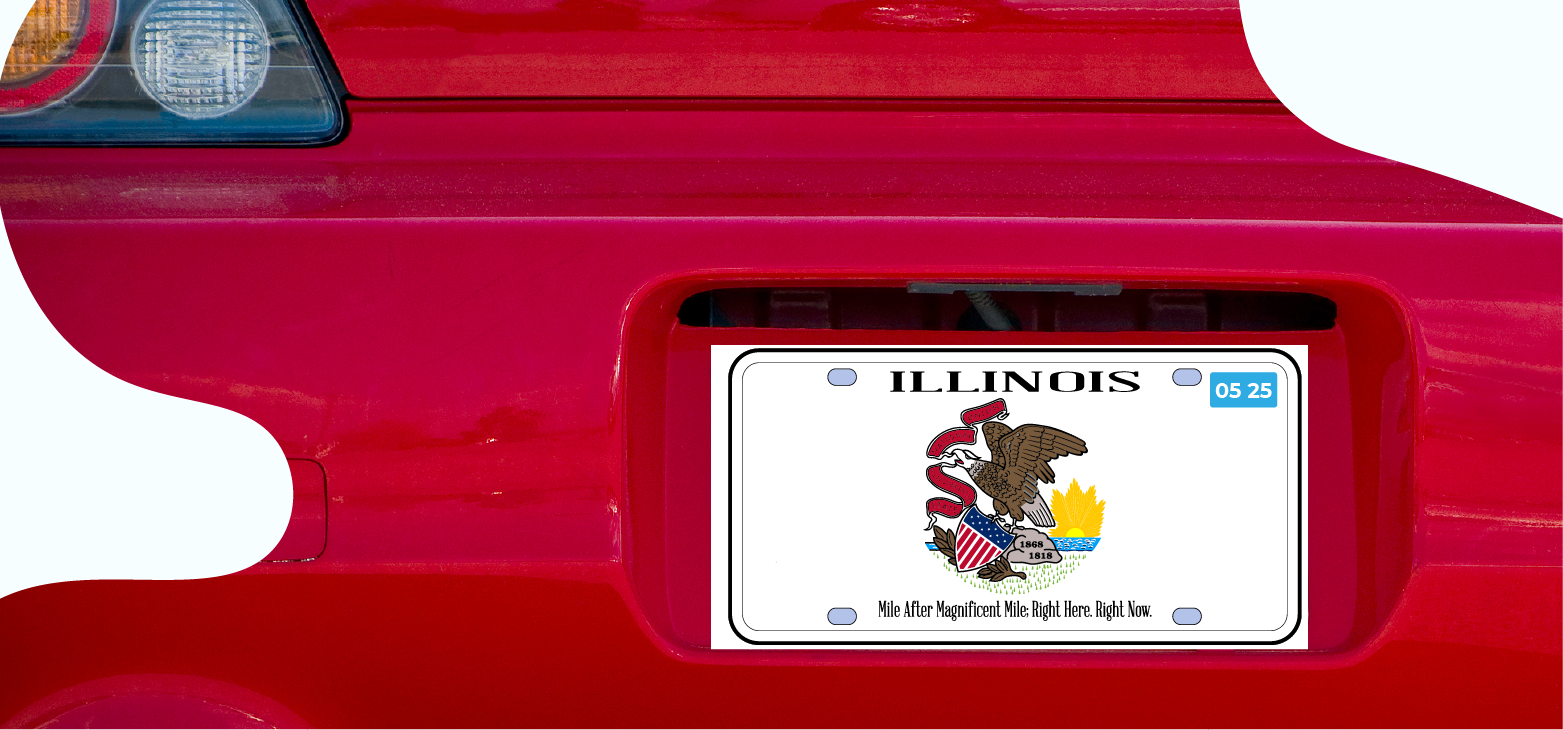 illinois license plate sticker on a car_illinois license plate sticker on a car