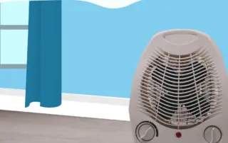 space heater in a house