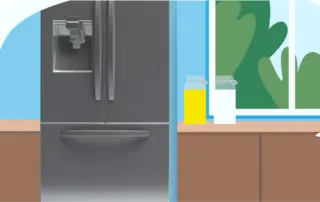 fridge in a kitchen