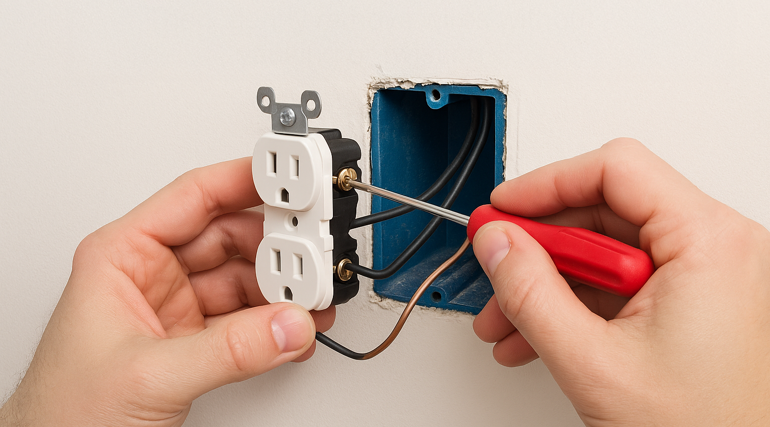Removing-Terminal-Wires on an Outlet
