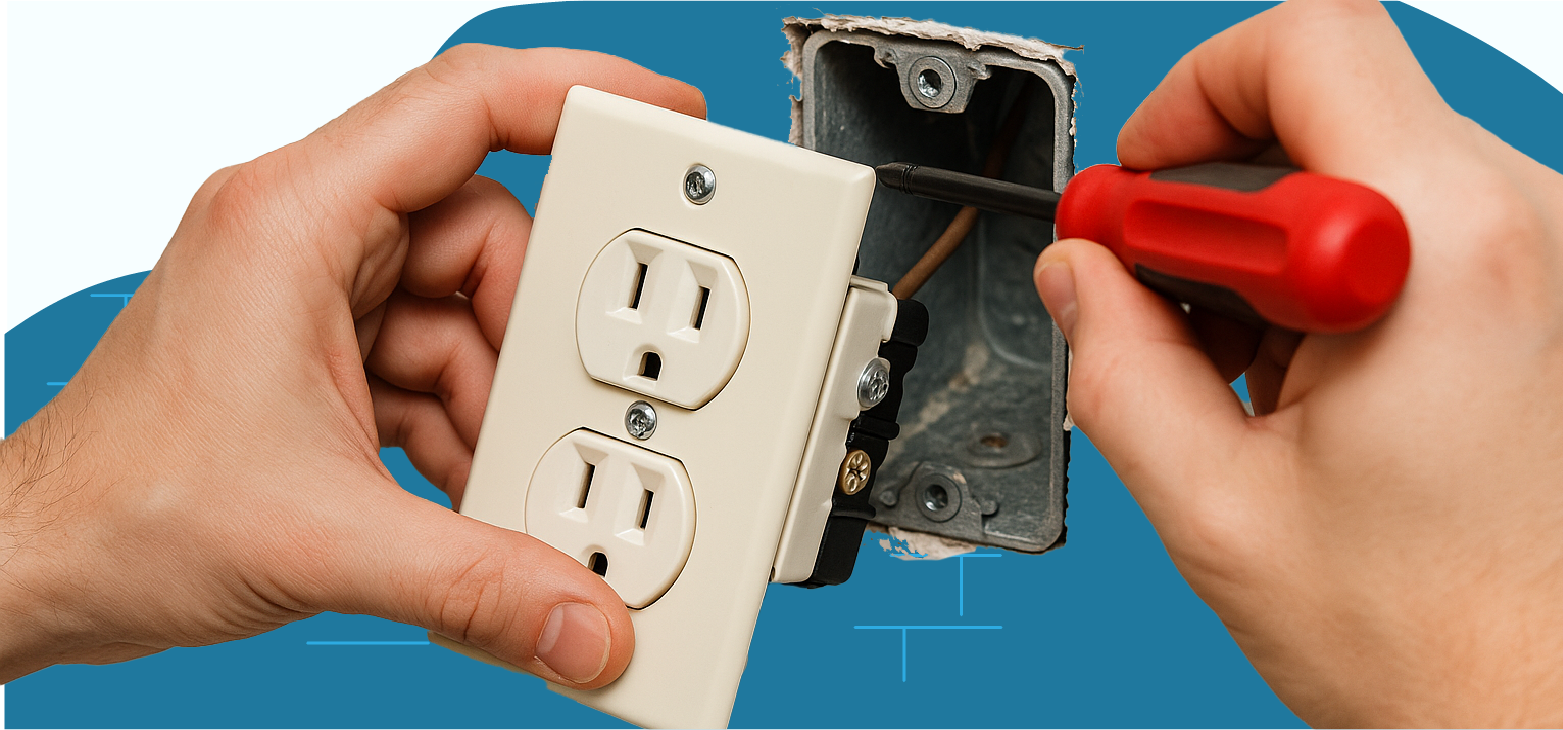 man replacing an electric outlet_man replacing an electric outlet man-replacing-an-electric-outlet