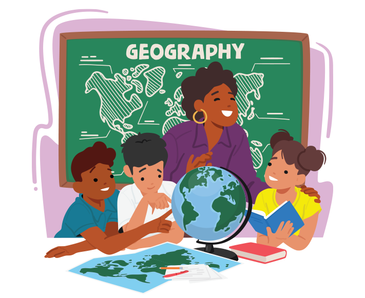 teacher teaching geography to classroom of students teacher-teaching-geography-to-classroom-of-students