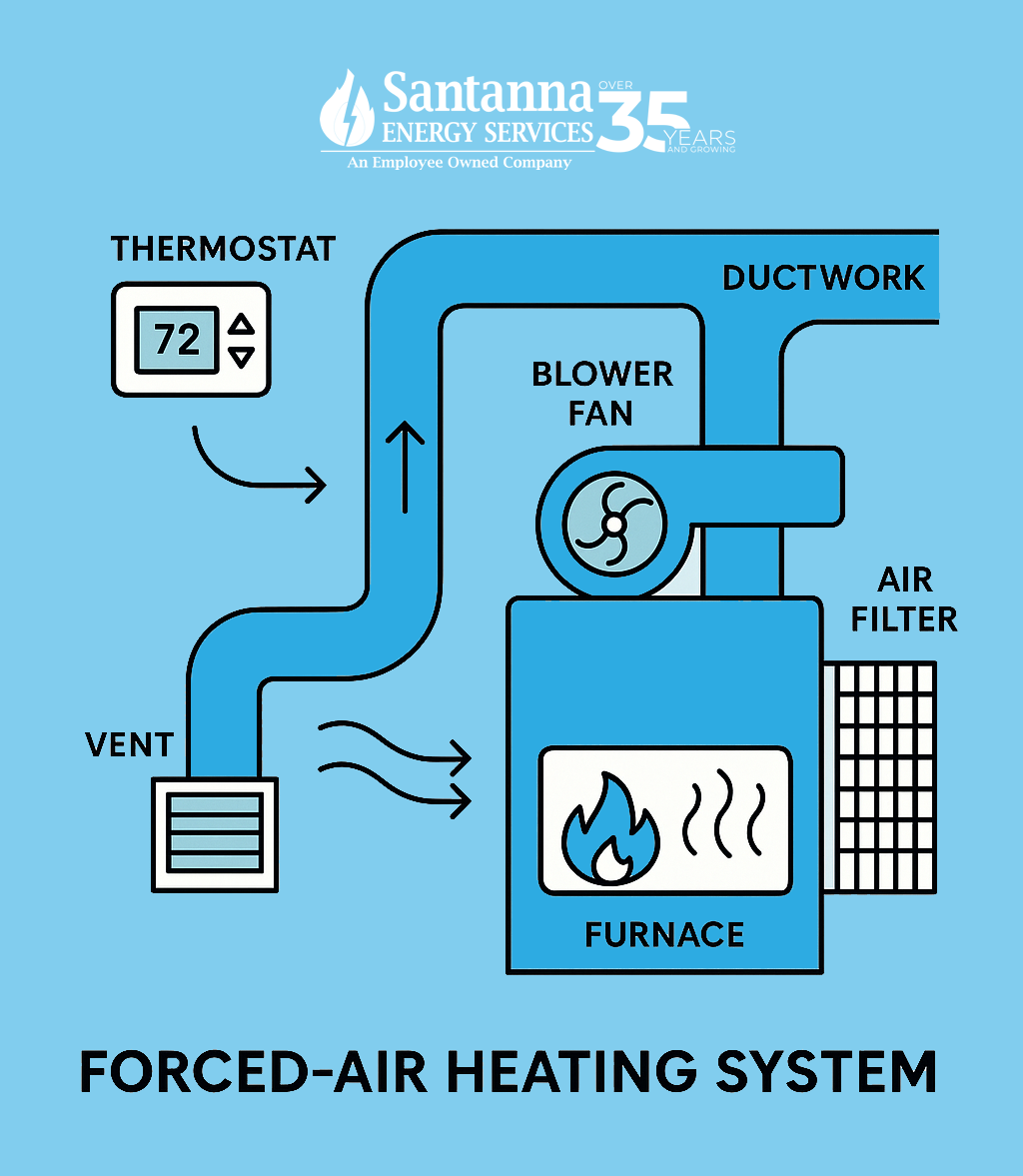 parts of a forced air heating system