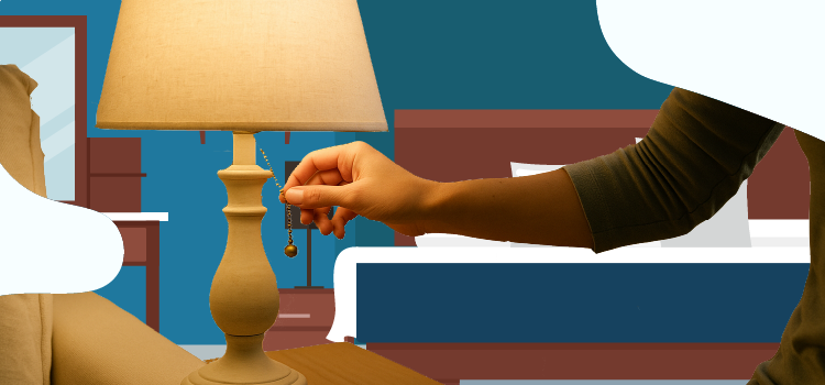 woman turning on a light during a brownout_woman turning on a light during a brownout woman-turning-on-a-light-during-a-brownout
