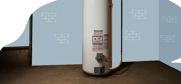 water heater in a basement