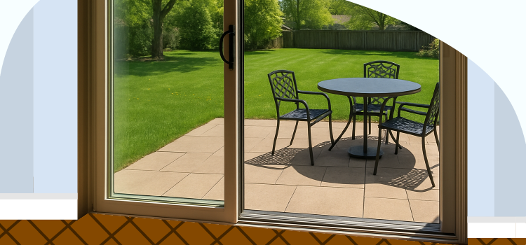 sliding glass door left open for energy loss