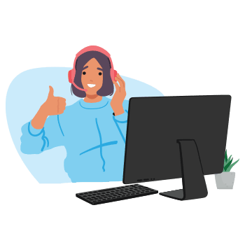 customer-service-woman-with-her-thumbs-up