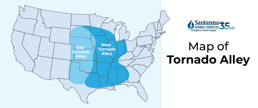 Map of Tornado Alley
