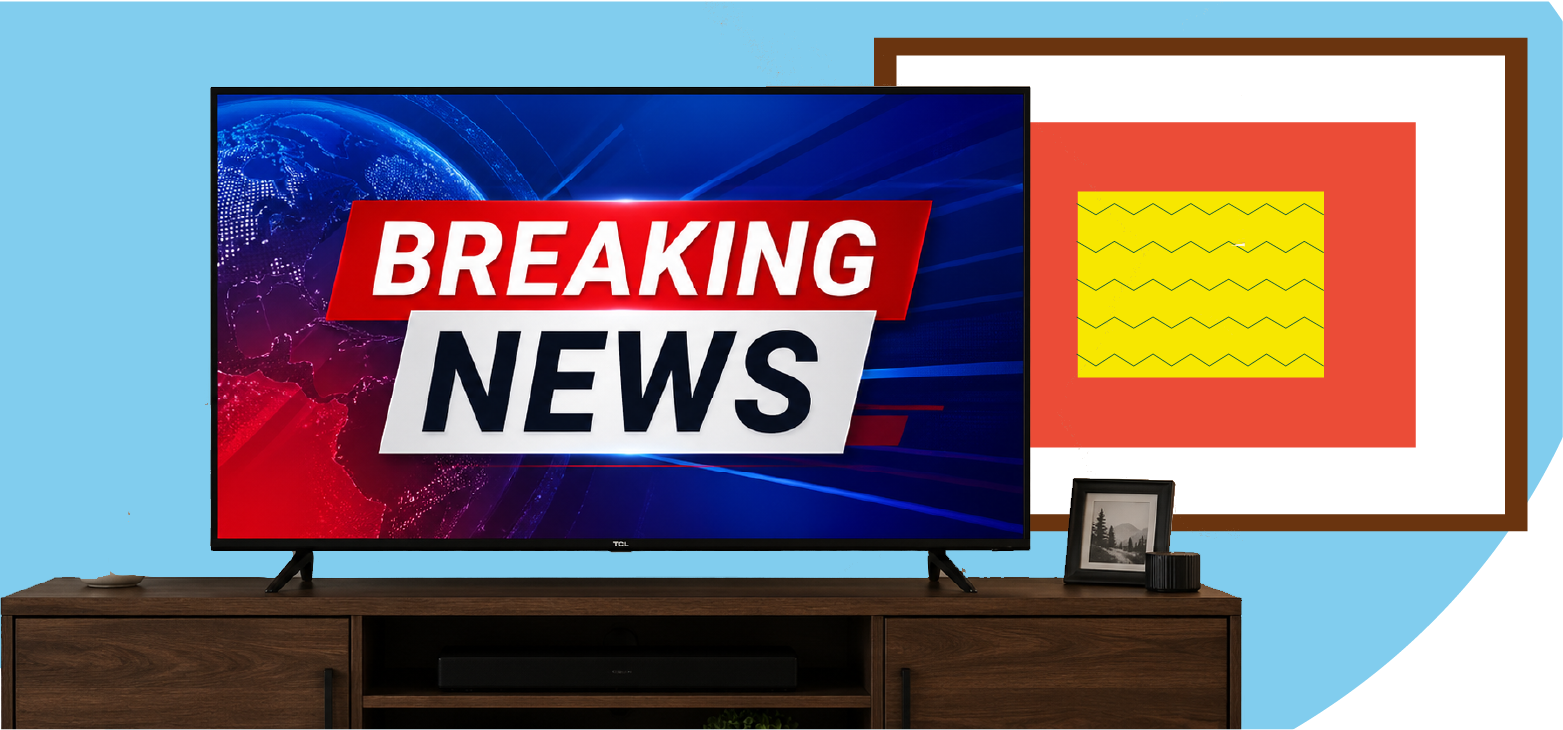 breaking news on a tv in a living room breaking-news-on-a-tv-in-a-living-room