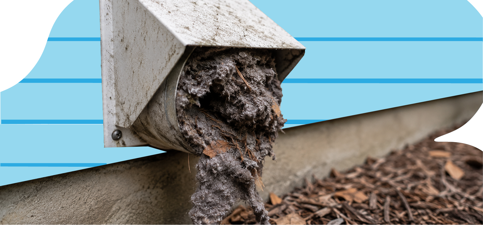 Blocked-exterior-dryer-vent-filled-with-lint-and-debris-on-the-outside-wall-of-a-home