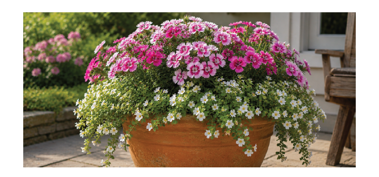 flower-pairing_Dianthus-Bacopa-flower-pot-pairing