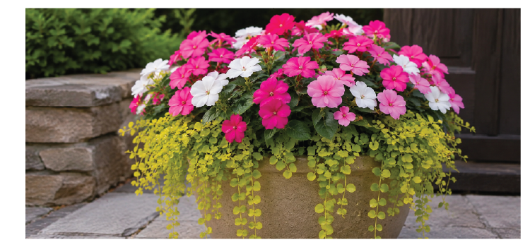 flower-pairings_Creeping-Jenny-flower-pot-pairing