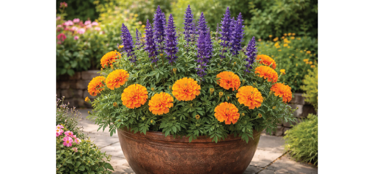 flower-pairings_Marigolds-Salvia-flower-pairing