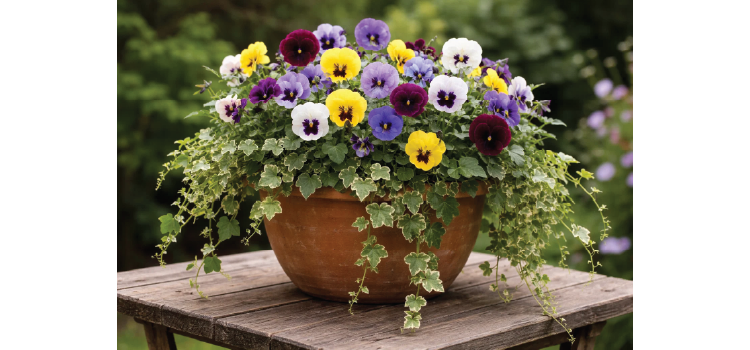 flower-pairings_Pansies-Ivy-flower-pairing