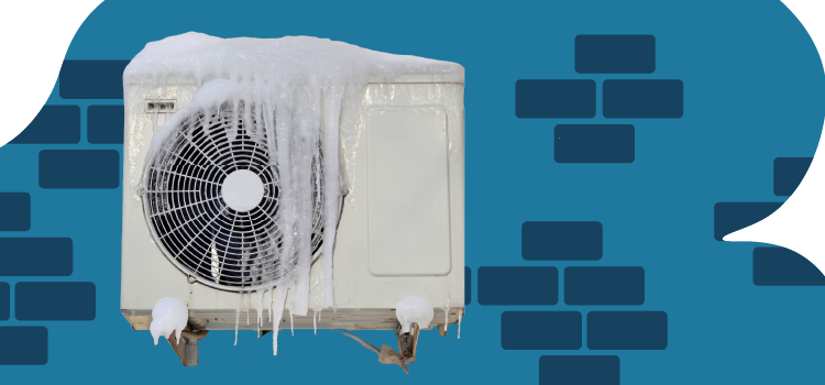 frozen window air conditioning unit on an apartment wall frozen-window-air-conditioning-unit-on-an-apartment-wall