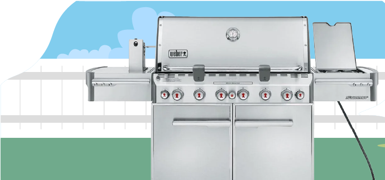 natural gas grill in a backyard natural-gas-grill-in-a-backyard