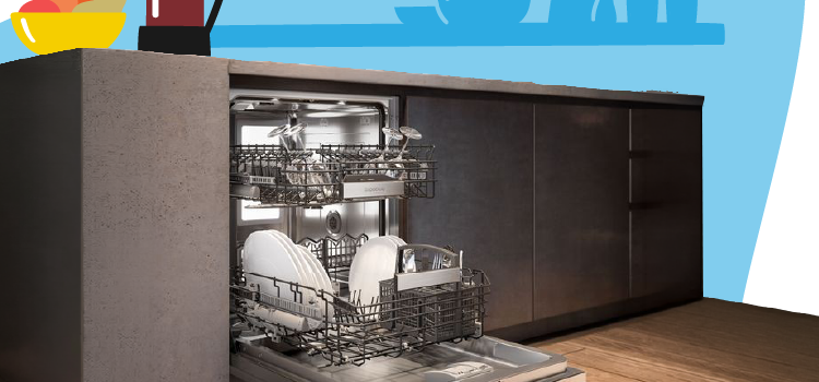 open dishwasher in a home open-dishwasher-in-a-home