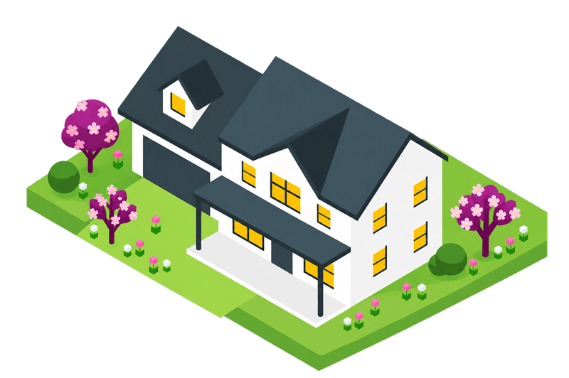 House in spring